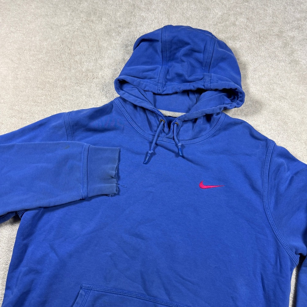 Nike Hoodie Mens Large Blue Pullover Swoosh Athletic 611457-480 Fleece Pocket